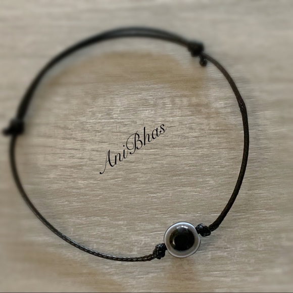 Evil Eye Protection Wax Cord Bracelet - Picture 2 of 4